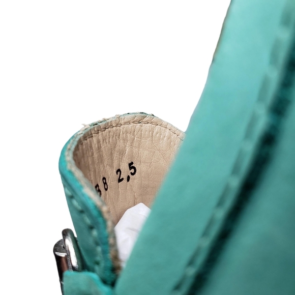 Marc Joseph | NIB Lexington Turquoise Nobuck Preppy Leather Loafer Girl's 2.5 - Picture 11 of 14